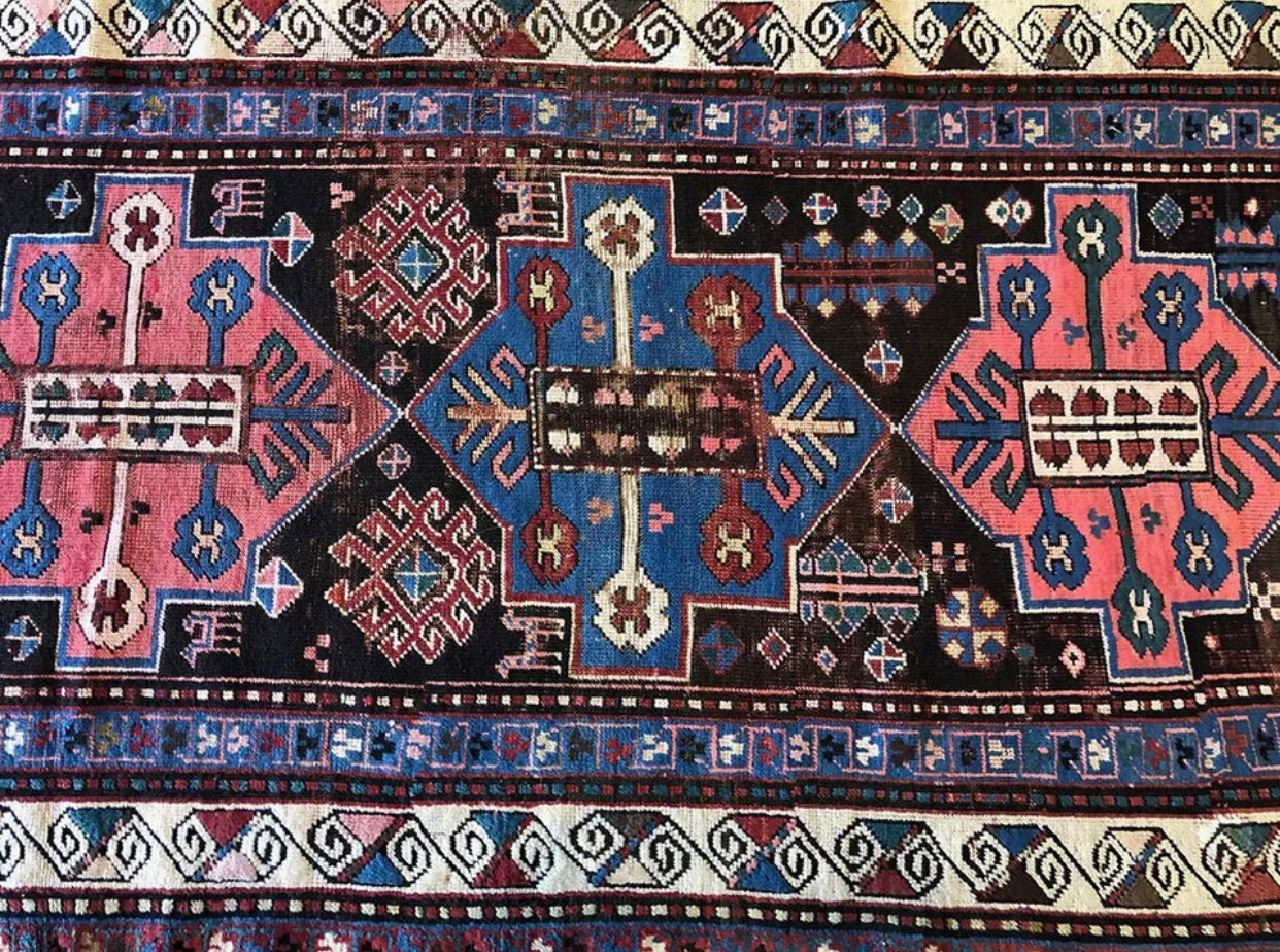 An Antique Caucasian Hallway Runner Rug