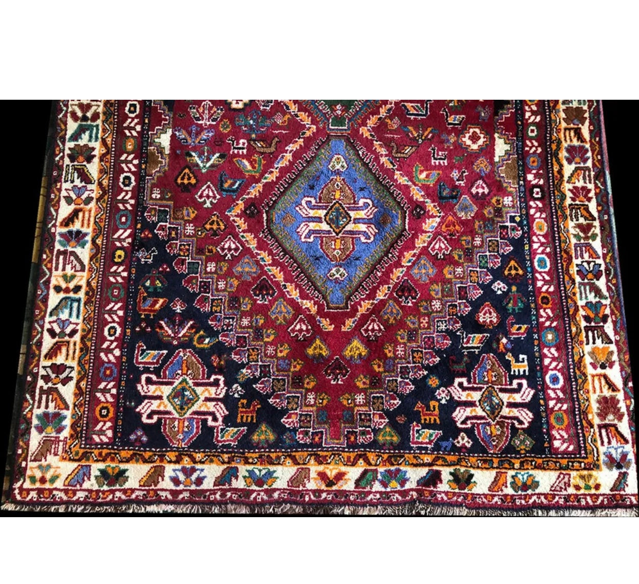 A Vintage Tribal SW Persian Qashqai Rug