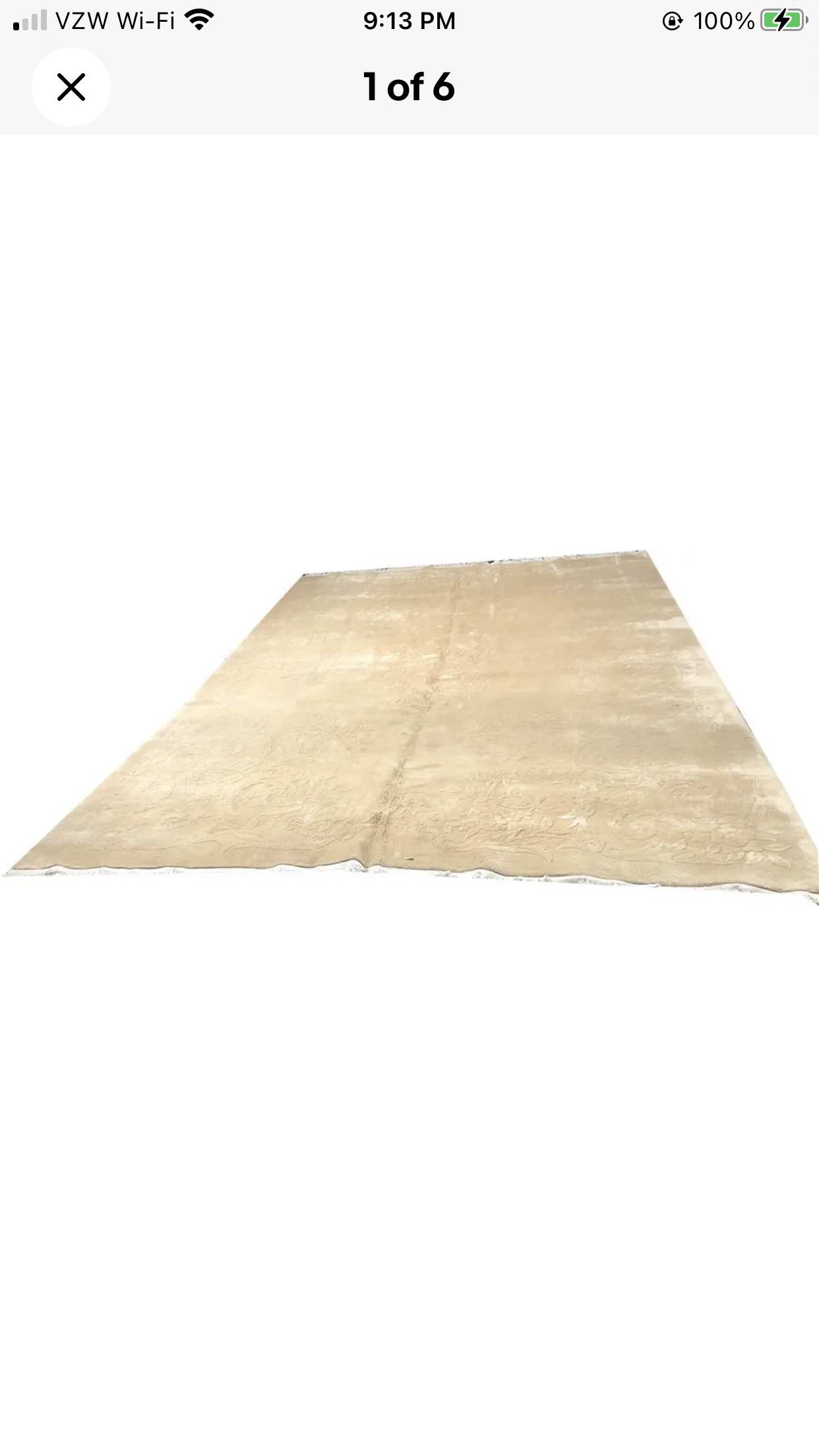 A Vintage Plain  Field Art Deco Chinese Rug
