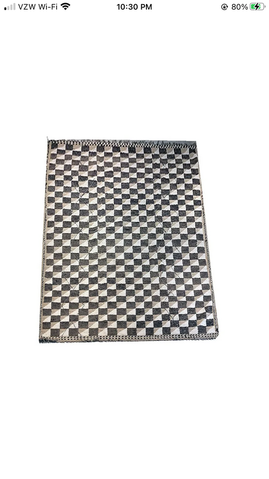 A Modern Checkered Pattern Moroccan Rug