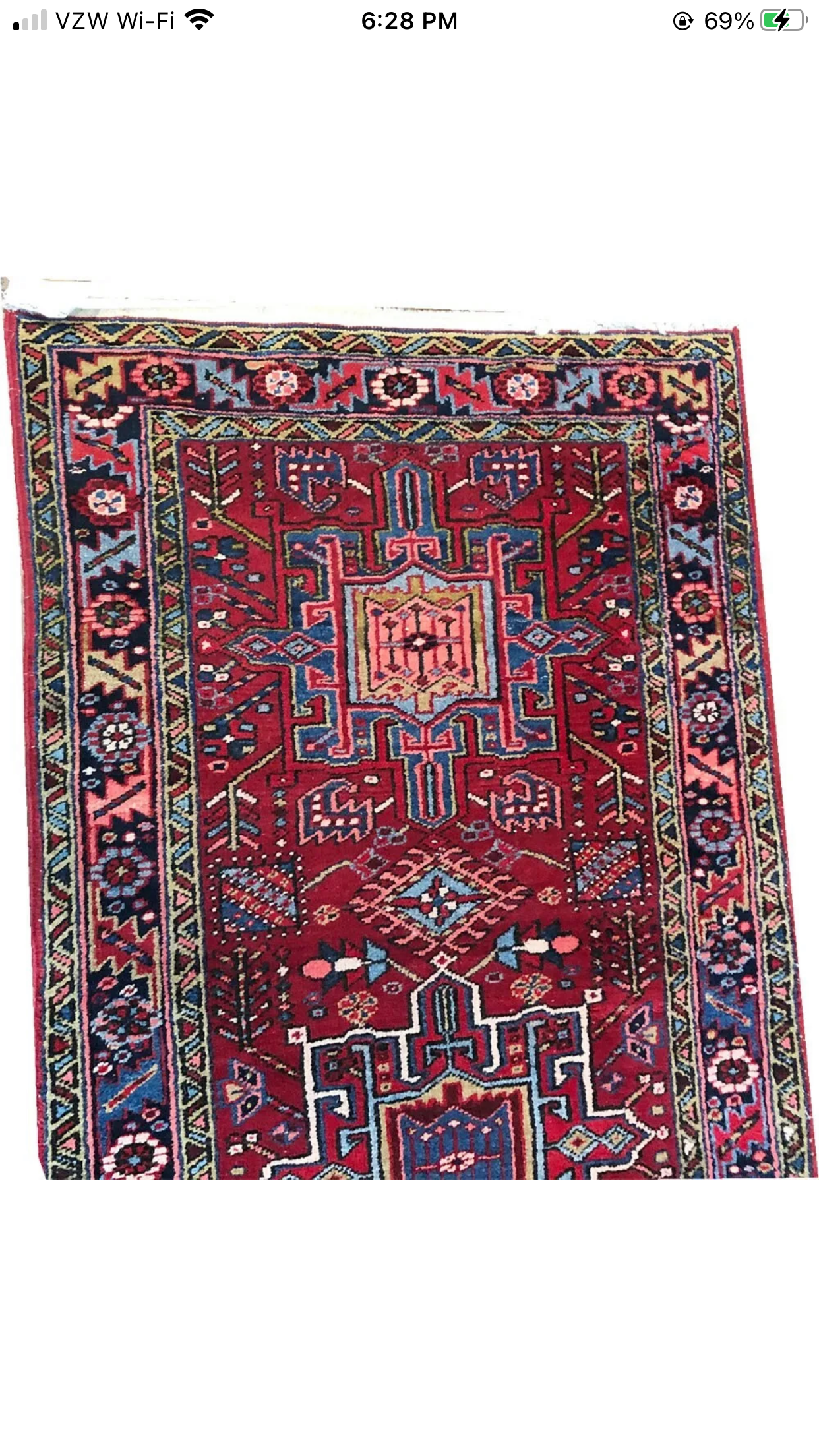 Antique Decorative 13’ Long Persian Heriz Hallway Runner Rug