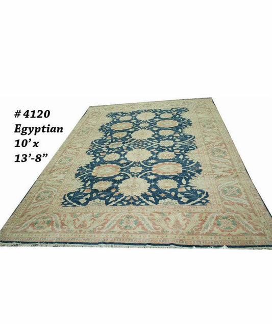 A Gorgeous Egyptian Rug with Persian Sultanabad Inspired