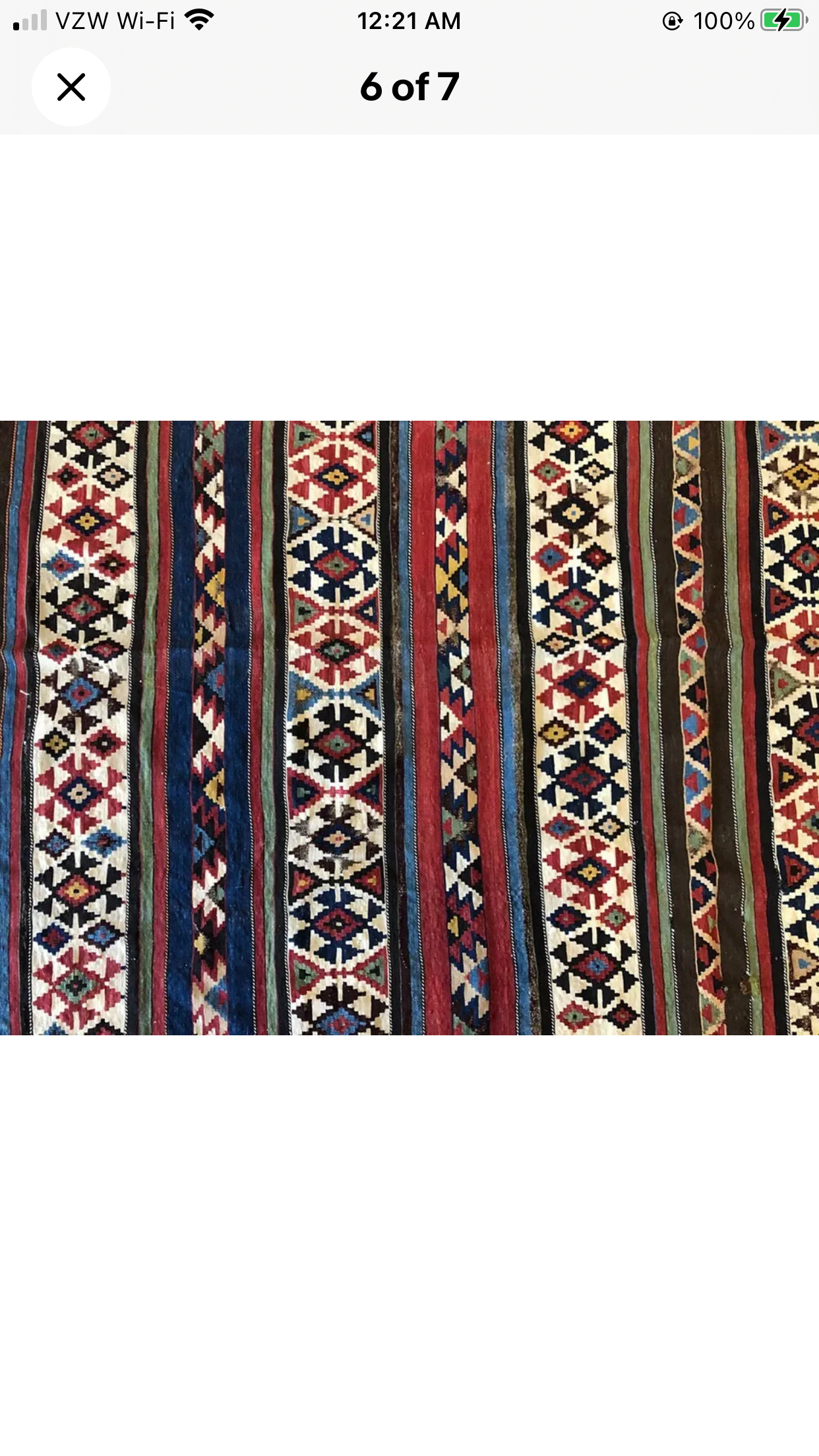 An Antique Caucasian Shirvan Flat Weave Rug