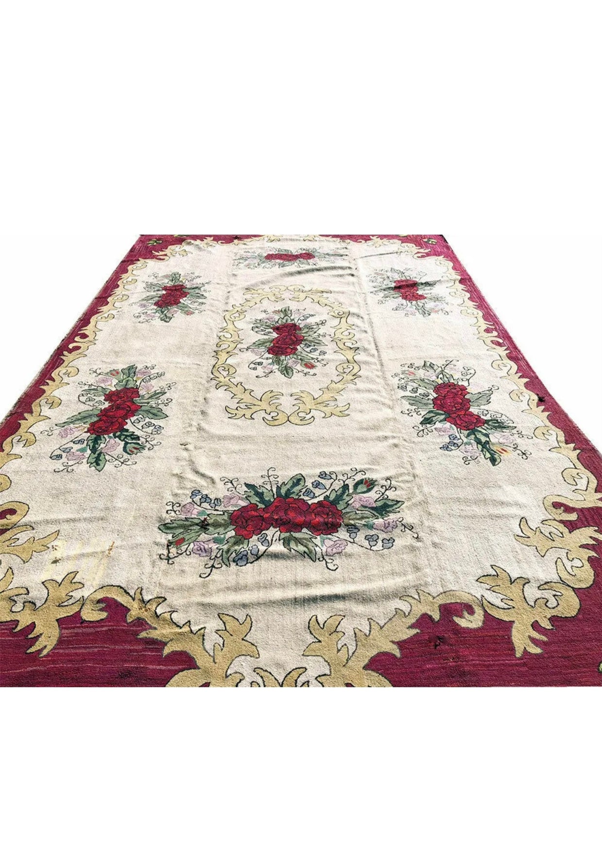 Antique Rate Palace Size 10’ x 15’ American Hooked Rug