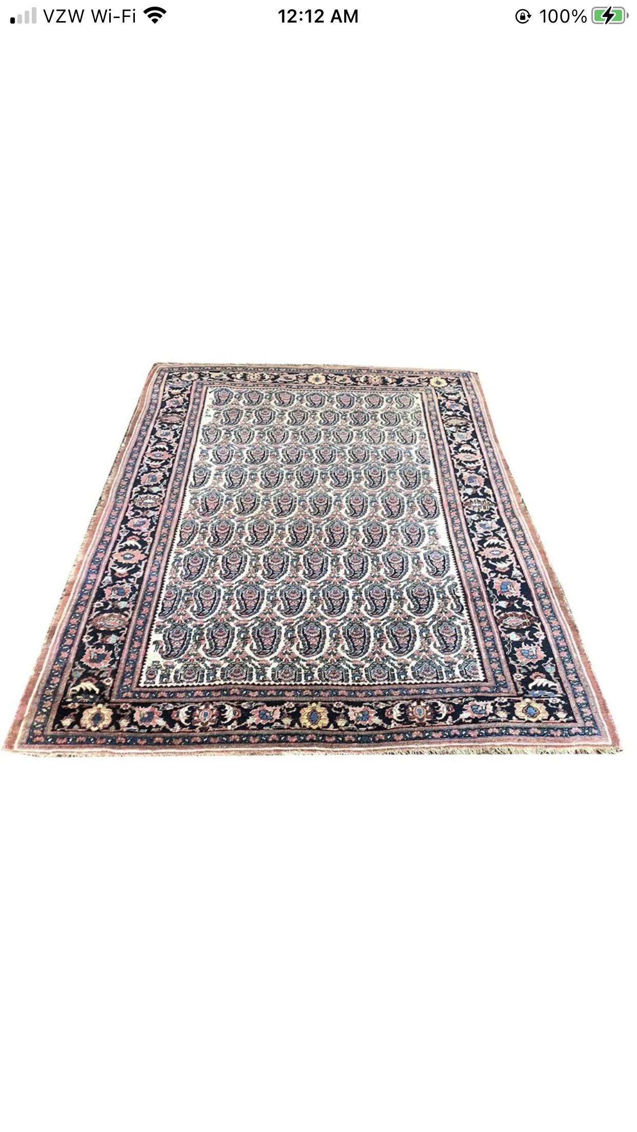 An Antique Decorative Persian paisley Design aKurd Bidjar Rug