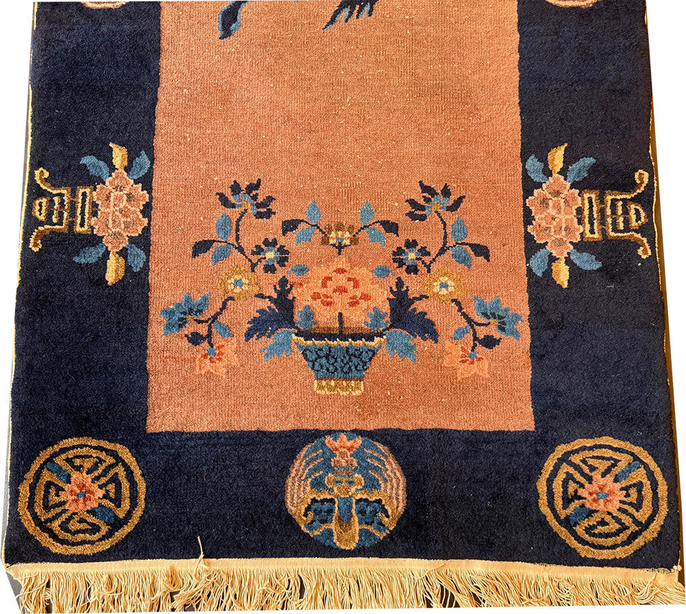 An Antique Camel Ground Art Deco chinese Rug