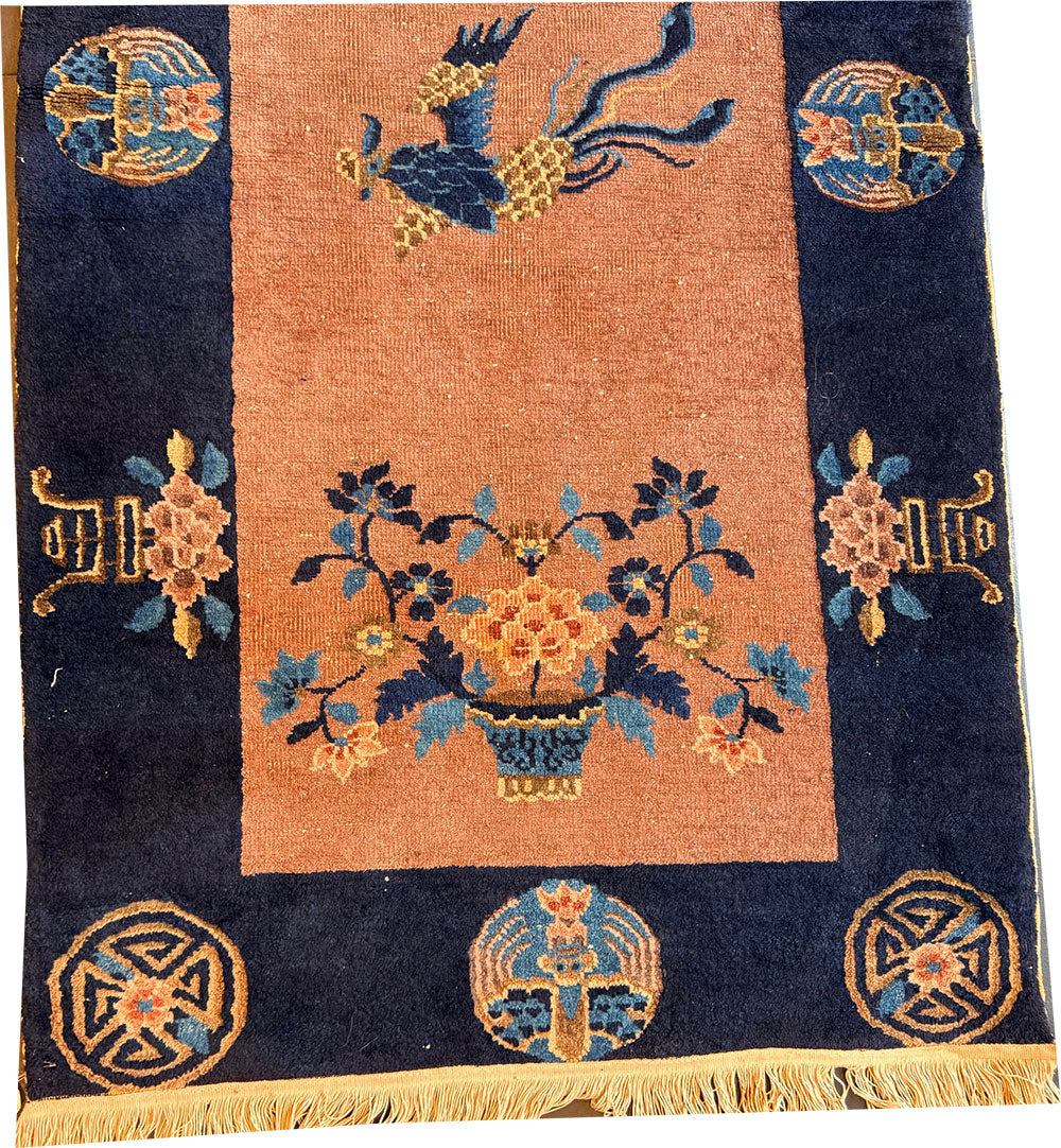 An Antique Camel Ground Art Deco chinese Rug