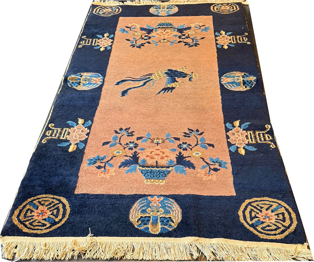 An Antique Camel Ground Art Deco chinese Rug