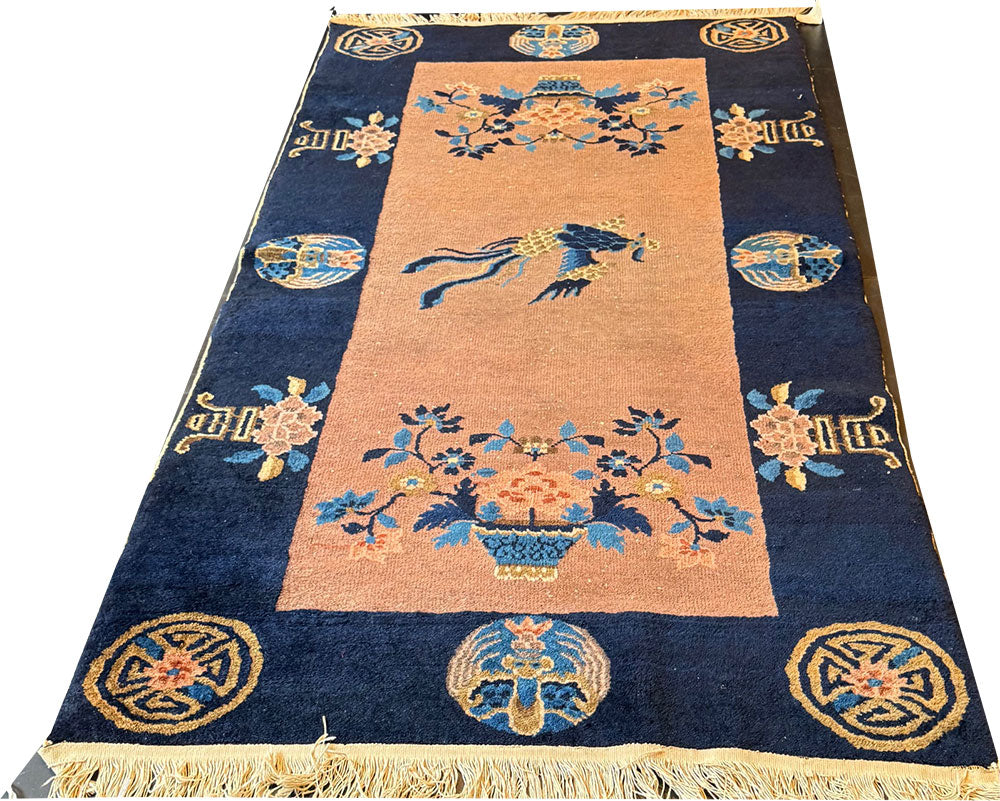 An Antique Camel Ground Art Deco chinese Rug