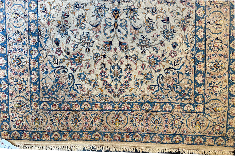 A Vintage 6oo KPSI Silk & Wool Pesian 6 ply/6 La Nain Area Rug