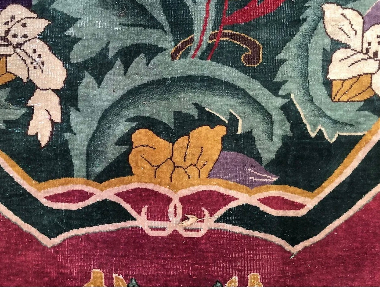 A Breathtaking Antique Art Nouveau: Art Deco Chinese Rug