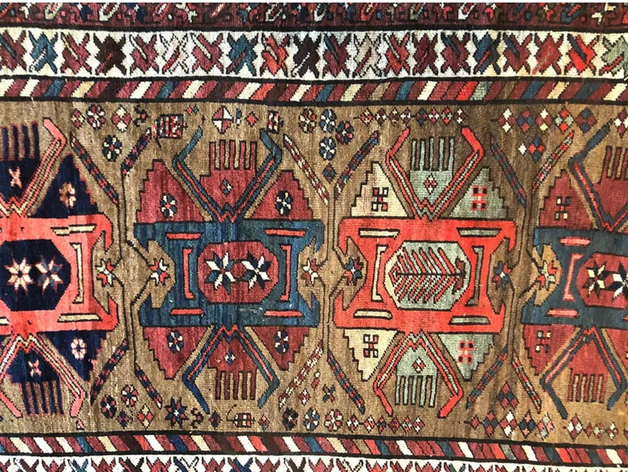 An Antique Caucasian Karabagh Hallway Runner Rug