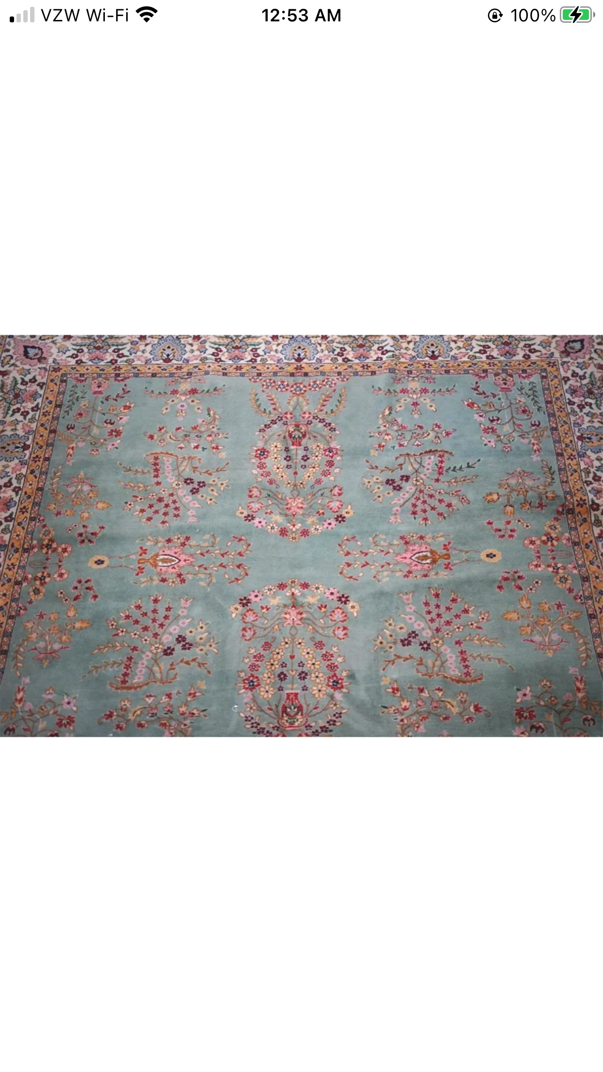 A Vintage 8’ x 8’ Persian Kerman Rug