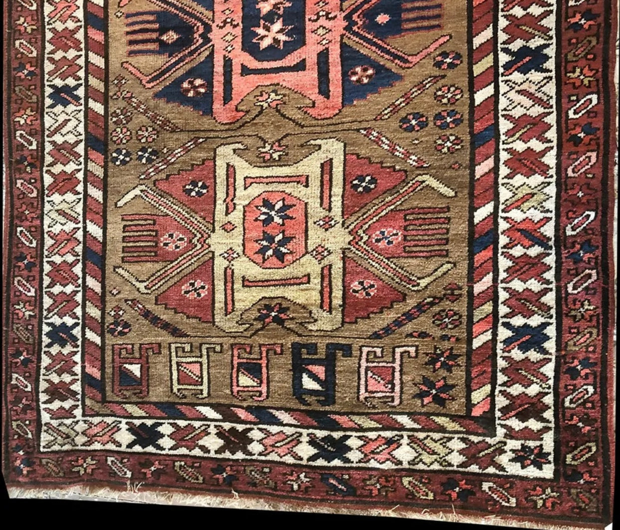 An Antique Caucasian Karabagh Hallway Runner Rug