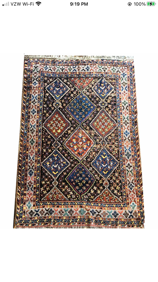 Antique Interesting SW Persian Afshar Rug “Panel Design”