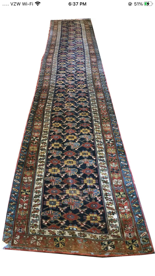An Antique Tribal NW Persian Hallway Runner Rug