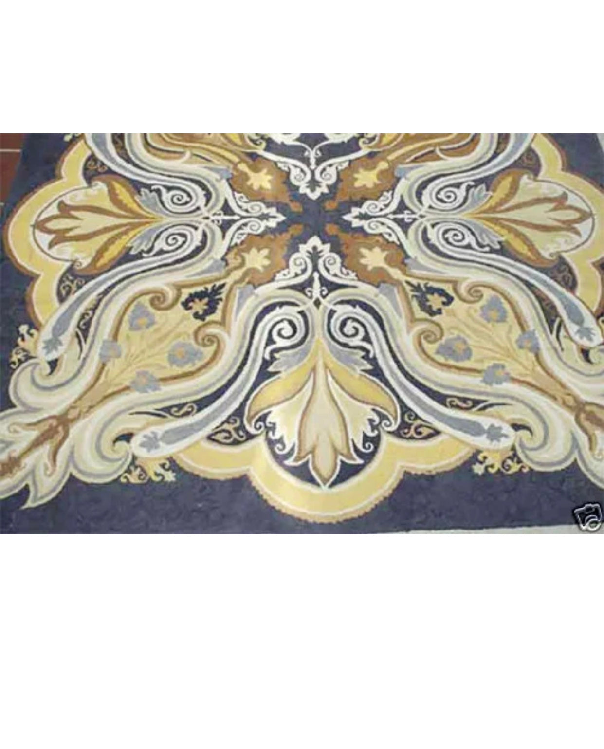 A 2nd To None Antique  Art Nouveau/ Art Deco American Hooked Rug
