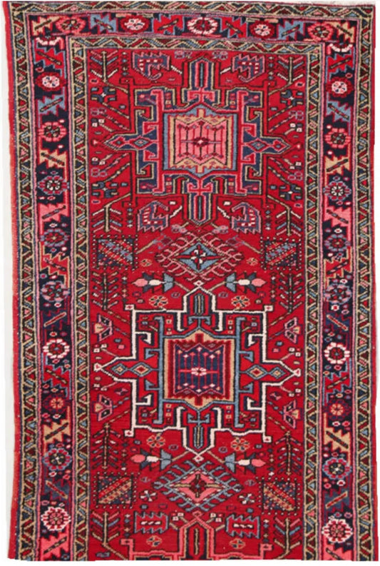 An Antique Decorative 11’ Long Hallway Runner Persian Heriz/ Karajej Runner