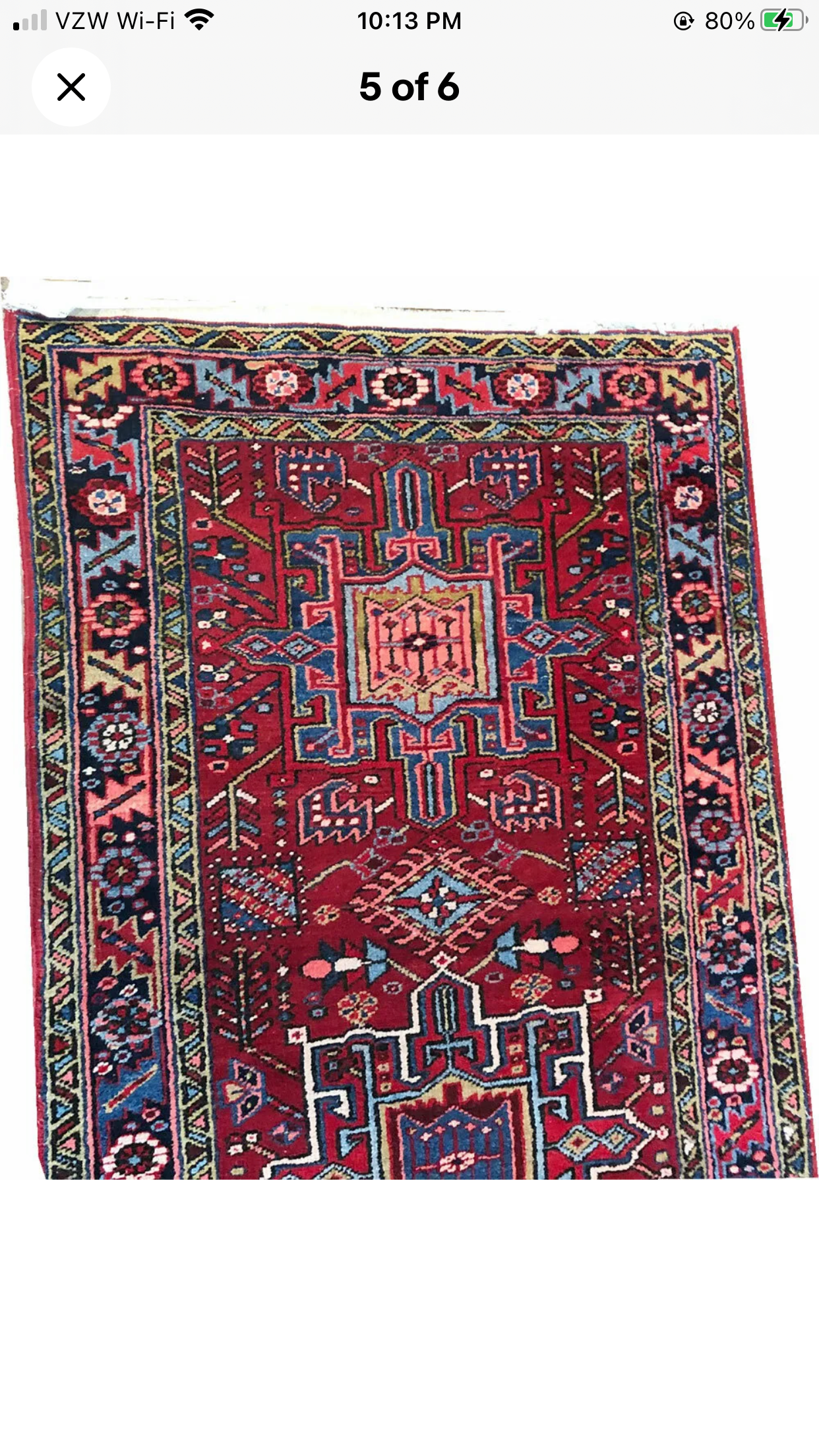 An Antique Decorative 11’ Long Hallway Runner Persian Heriz/ Karajej Runner