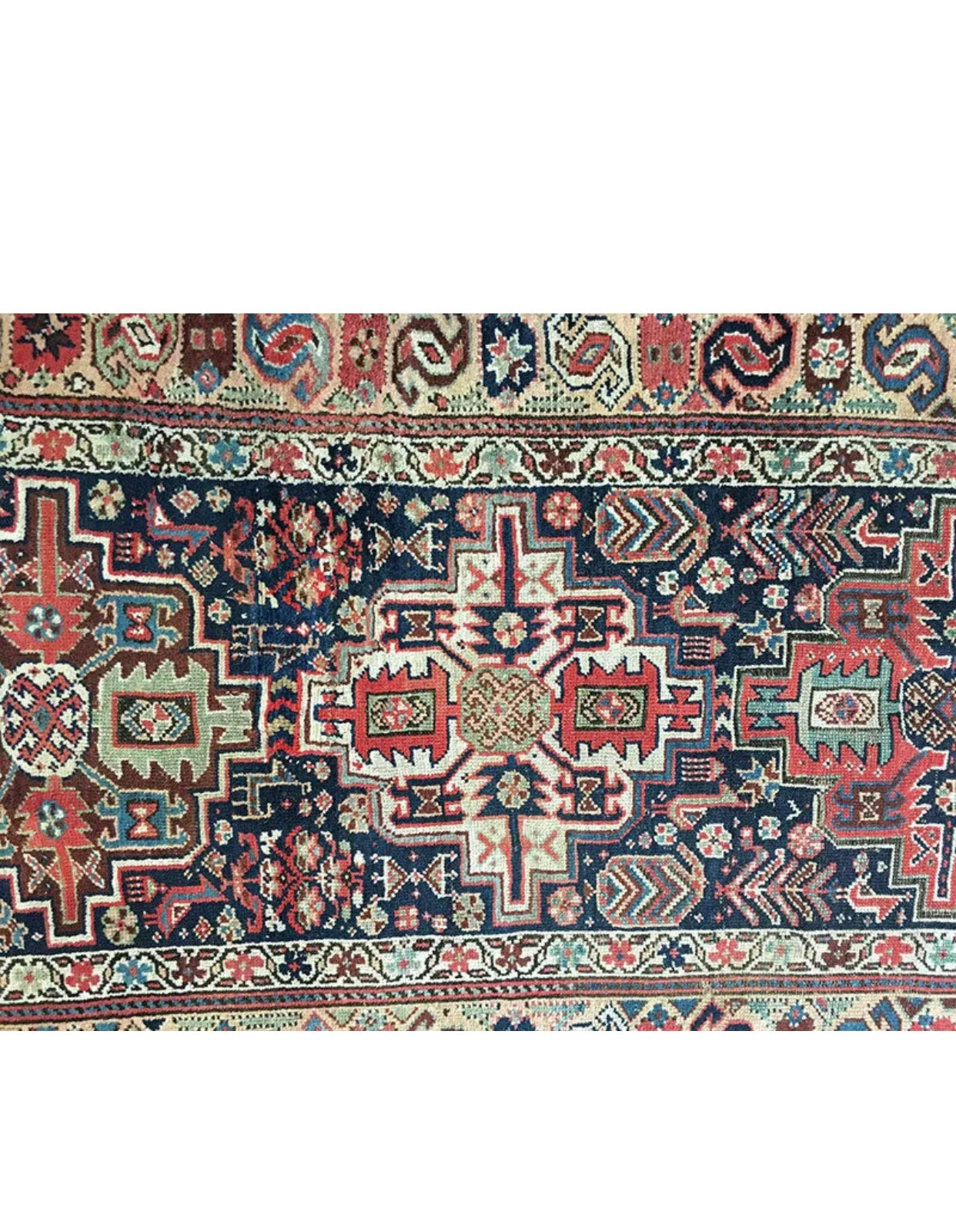 An Antique 12’ Long Persian tribal Kurdish Hallway Runner Rug