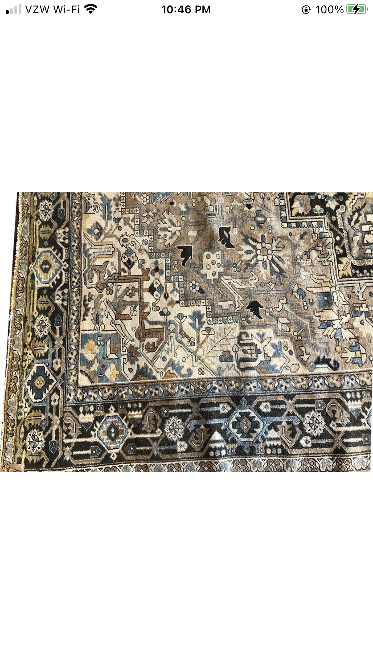 An Antique Decorative 8’x11’ Persian Heriz Rug