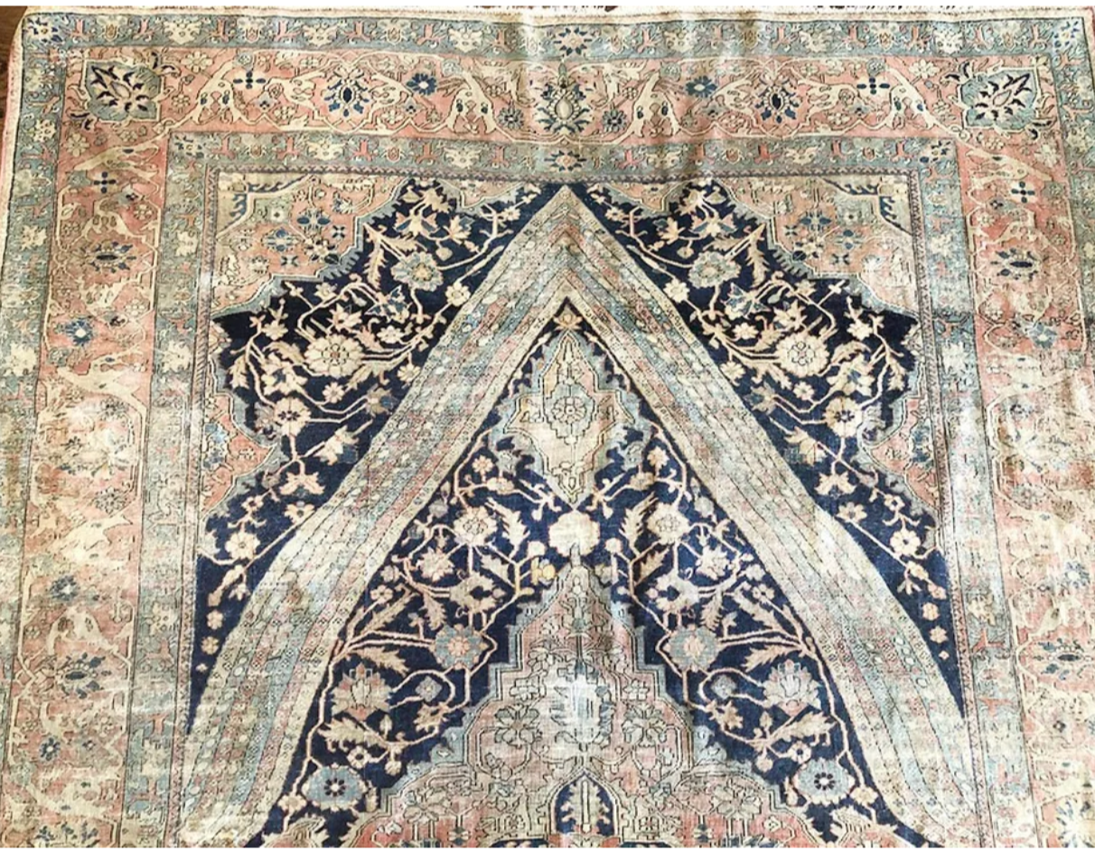 A 19th Century Distressed Persian Mohtashem Kashan
