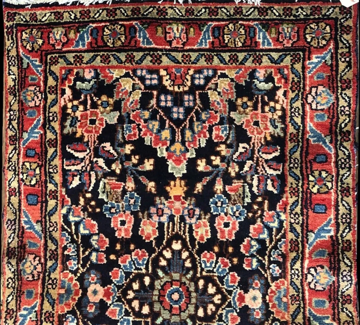 A Vintage 13’ Long Persian Hamedan Hallway Runner Rug