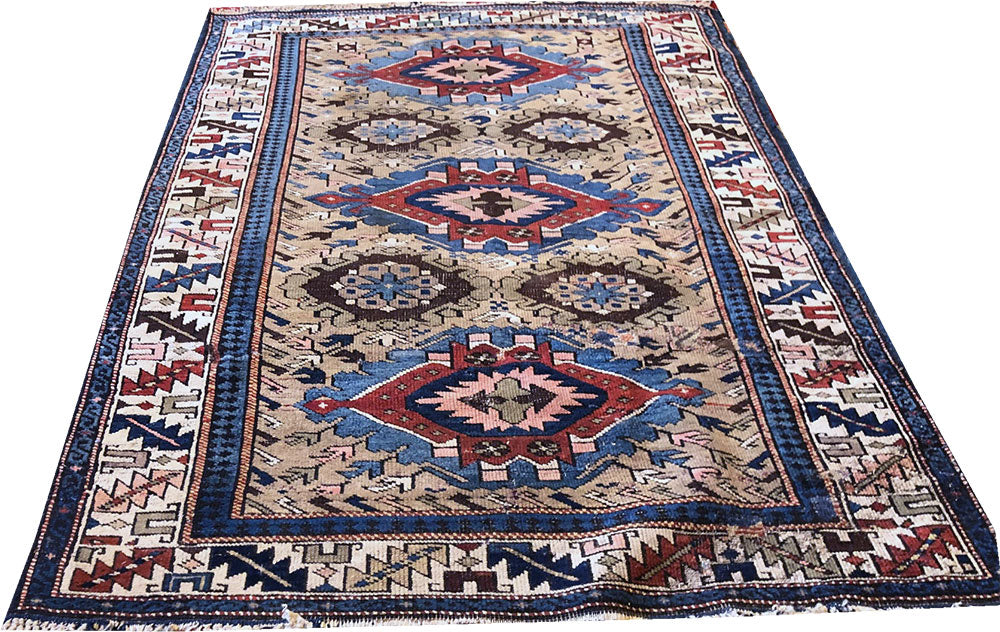 An Antique 19th Century Caucasian Kazak rug