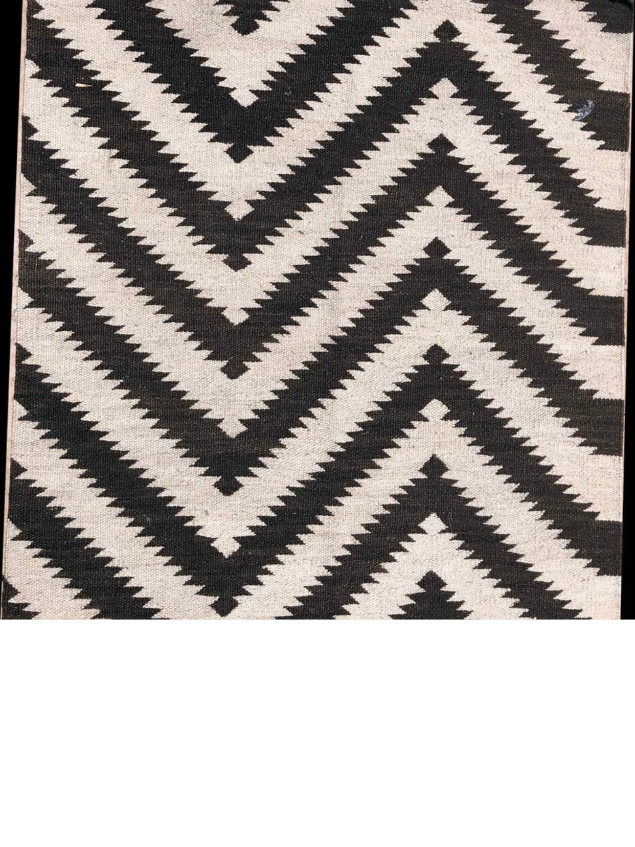 A 9’ Long Striped Modern Flat Weave/ Kilim Hallway Runner Rug