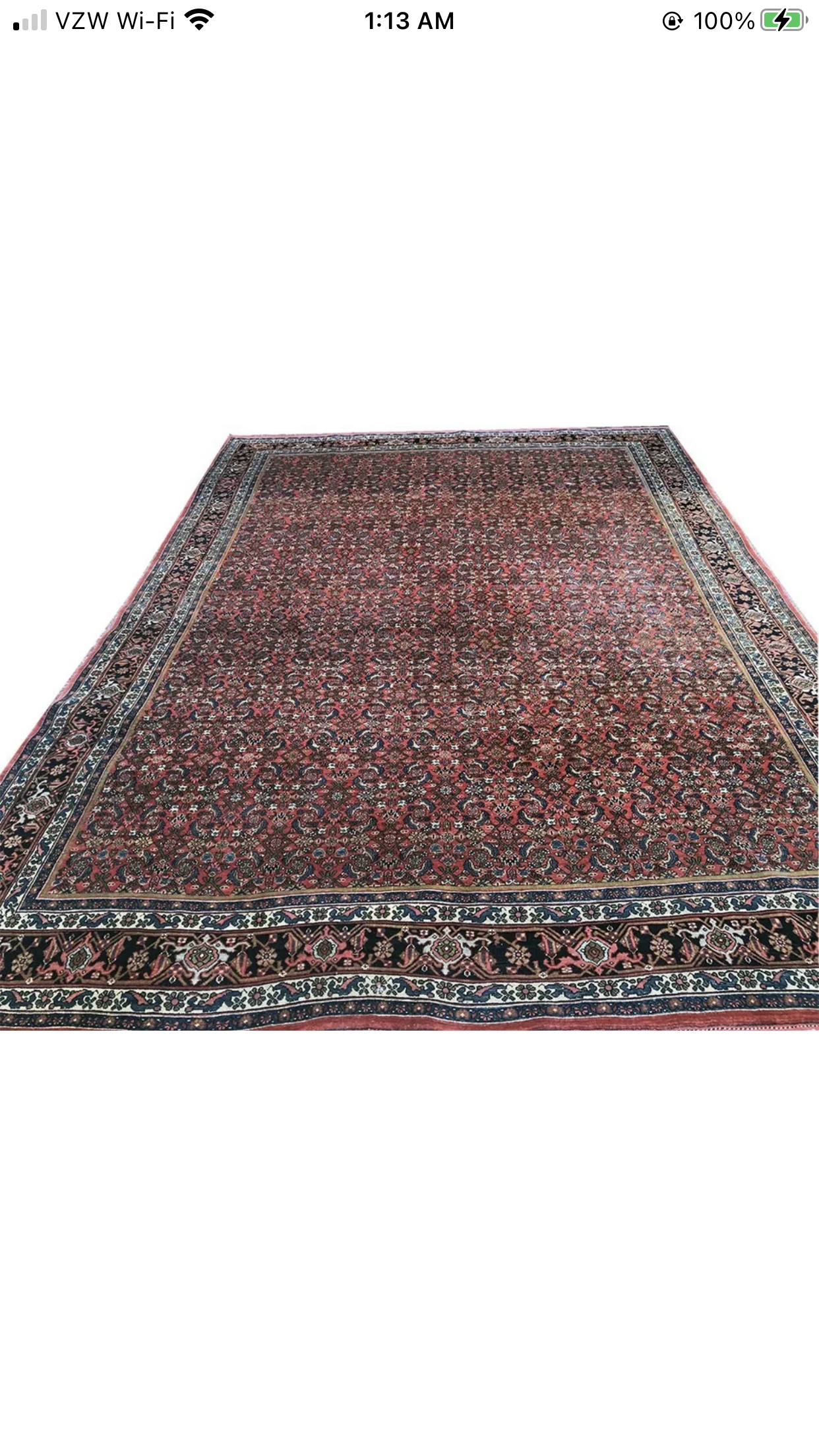 An Antique Genuine Persian Bidjar Rug