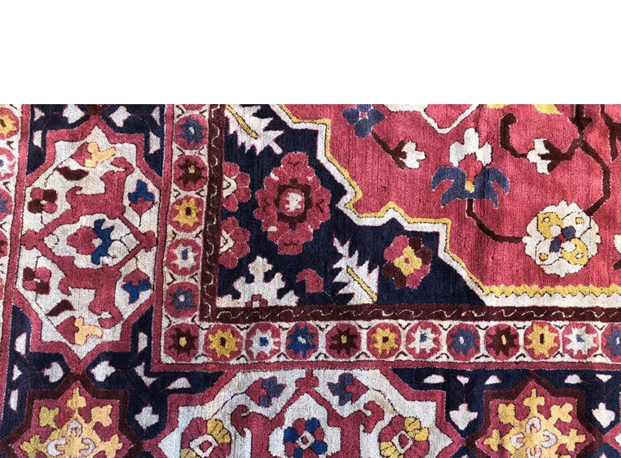 An Vintage Heriz Pattern German Tetex Rug