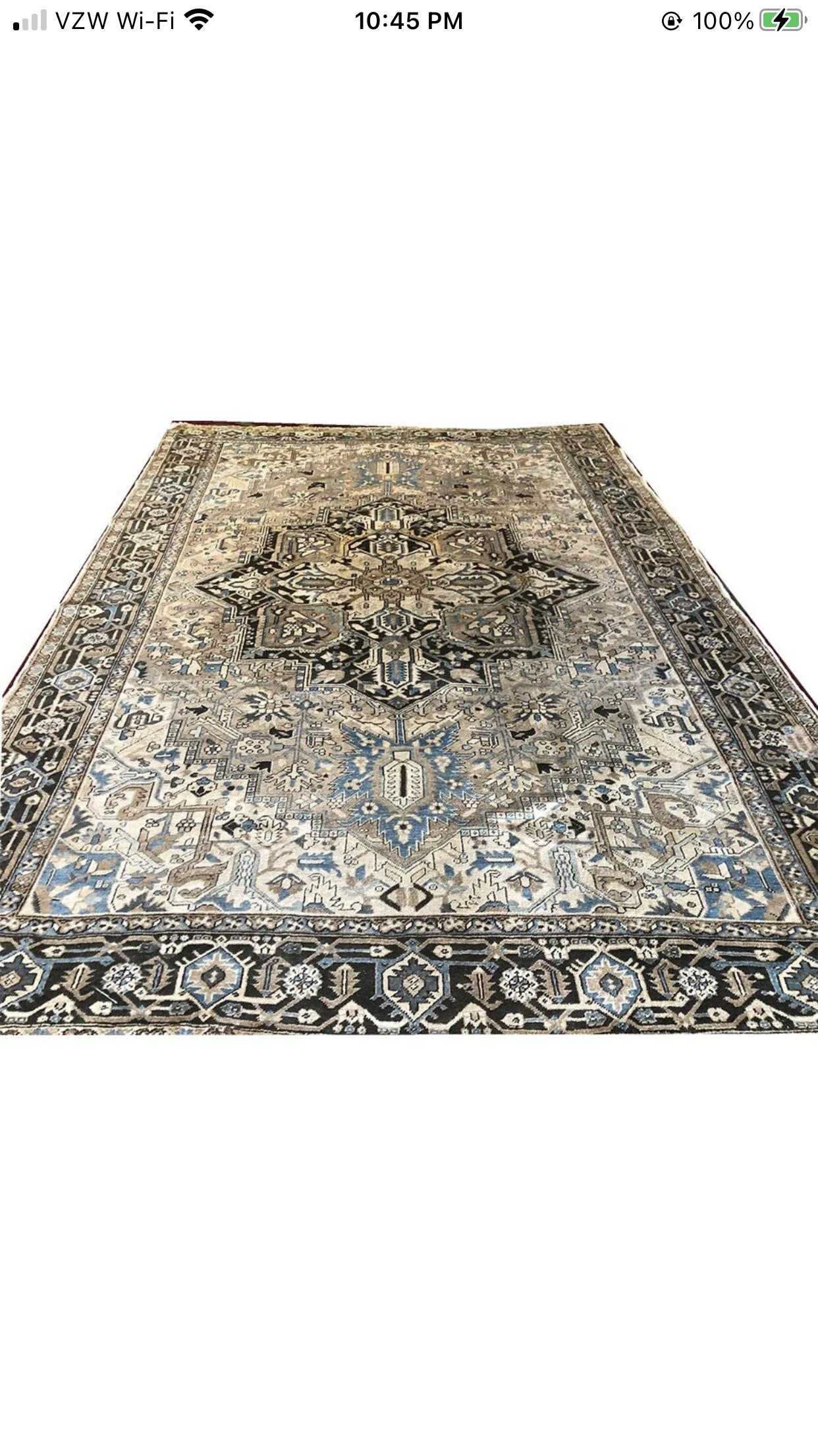 An Antique Decorative 8’x11’ Persian Heriz Rug