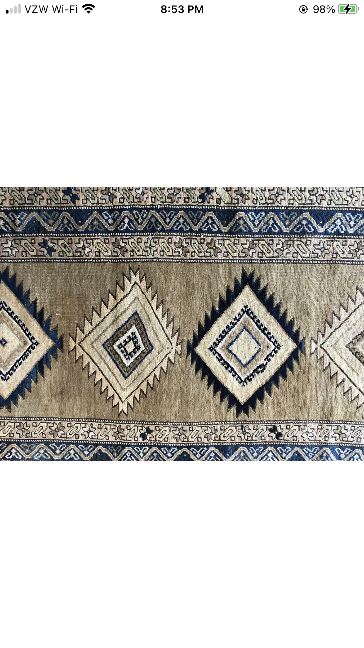 An Antique Decorative Camel Hair Sarab Rug/ Runner