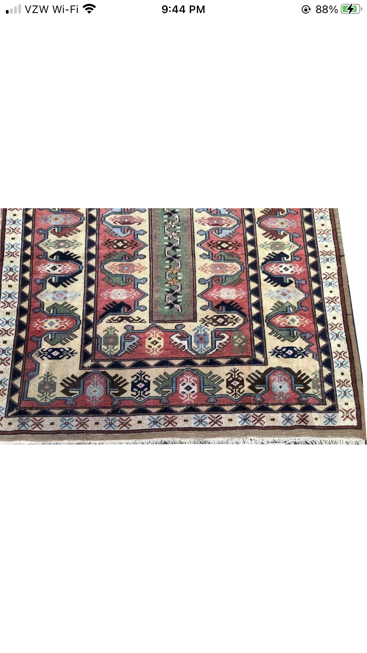 A Vintage Turkish Ladik Area Rug