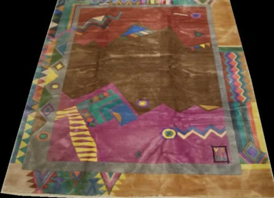 A 2nd To None Vintage Geometric Art Deo Rug
