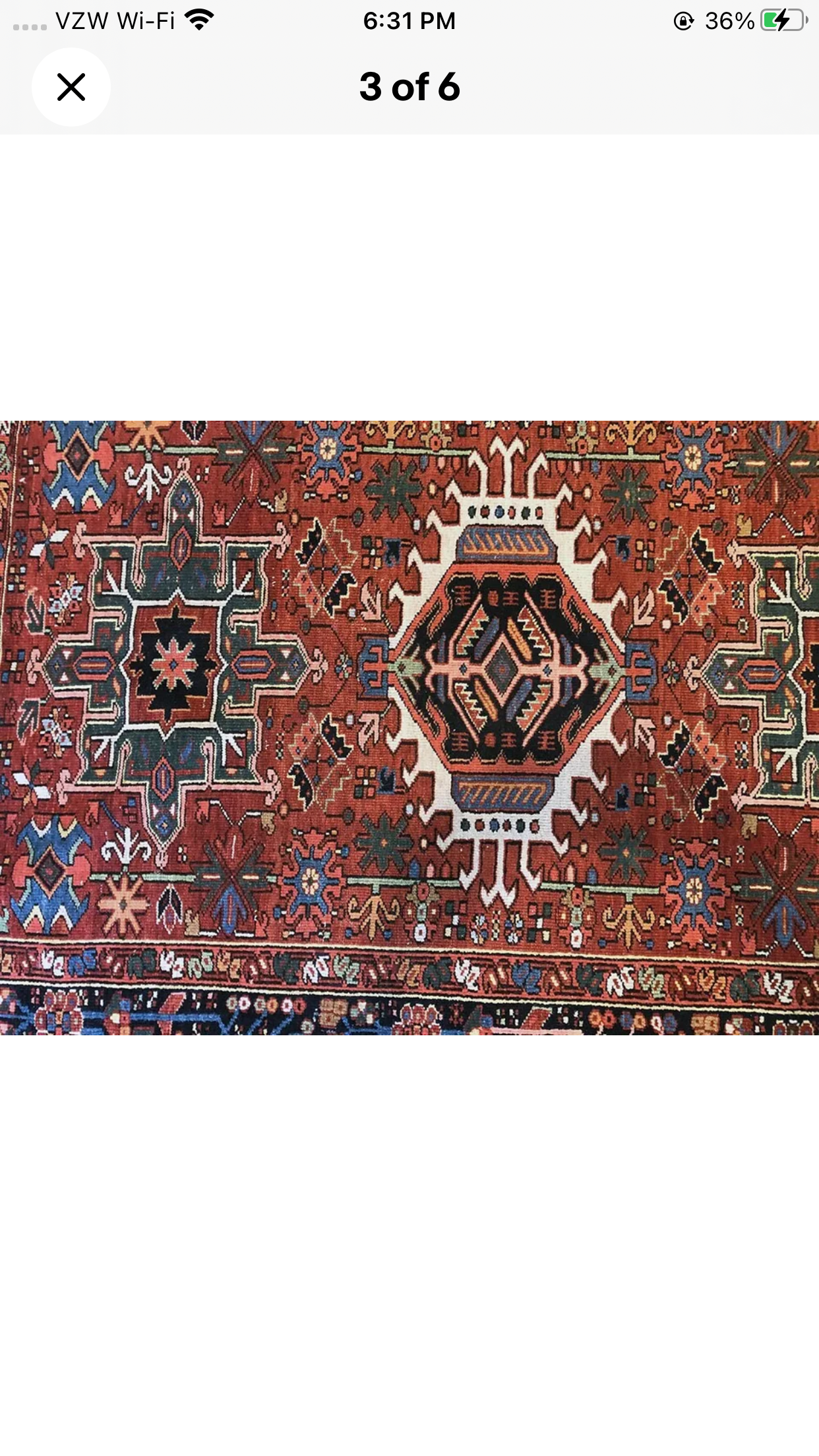 Antique Decorative 5’x6’ Persian Heriz area Rug