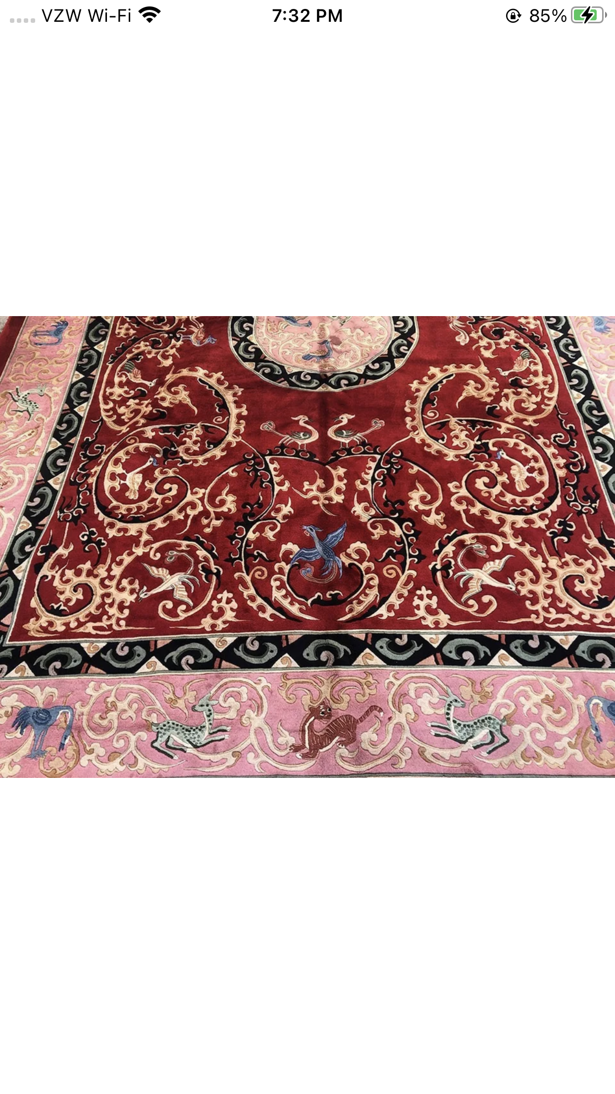 An Interesting Vintage Art Deco Chinese Rug with Animals