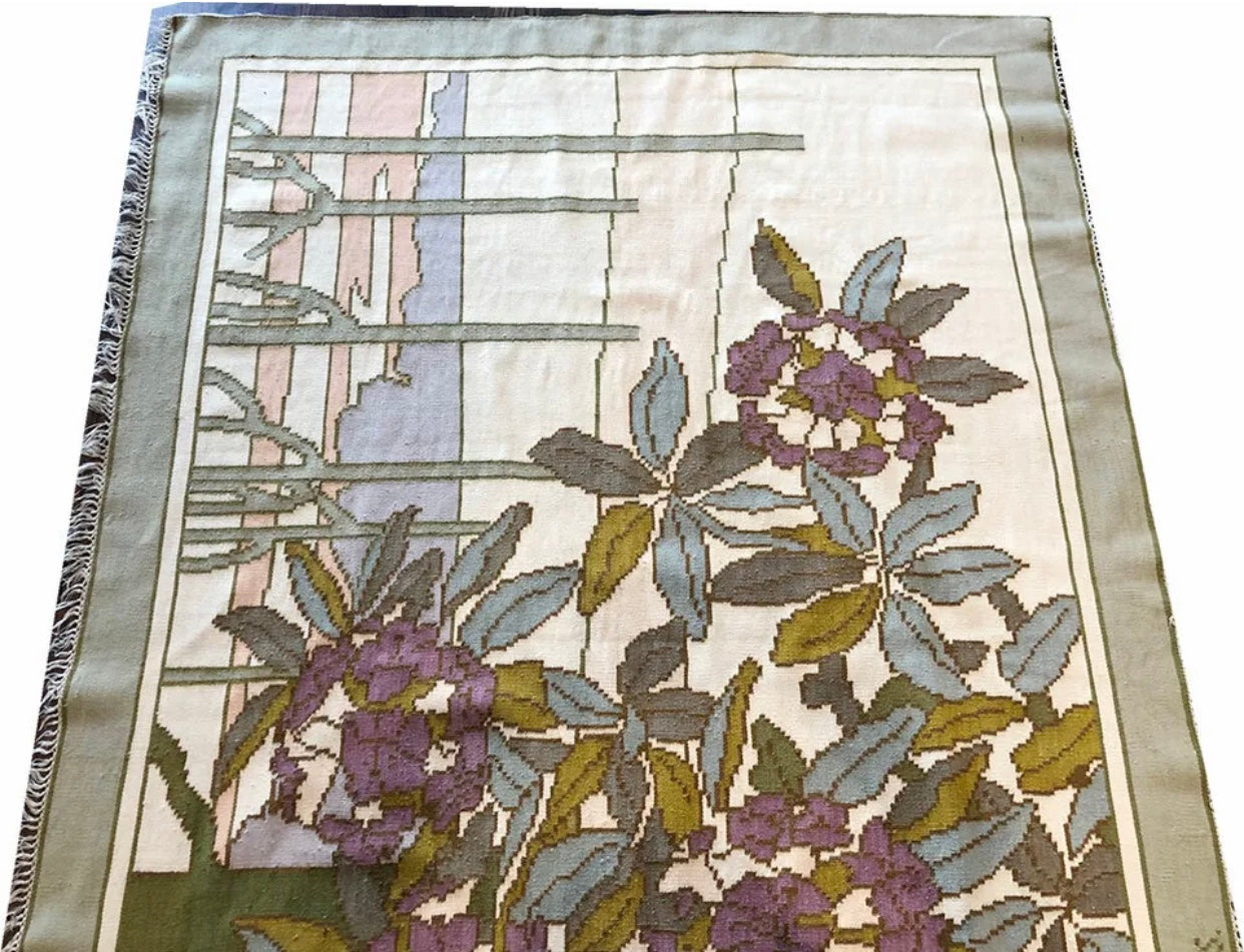 An Antique Rare Dated Russian Tapestry “Art Deco Pattern”