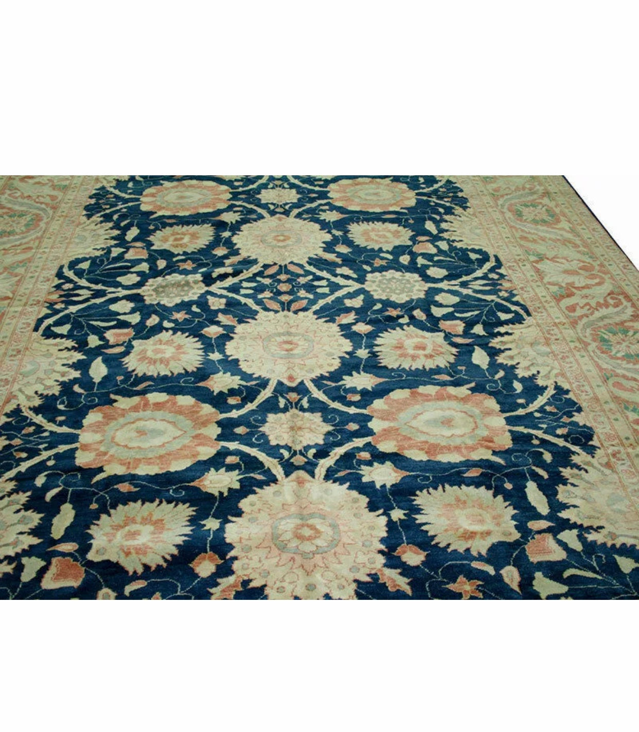 A Gorgeous Egyptian Rug with Persian Sultanabad Inspired