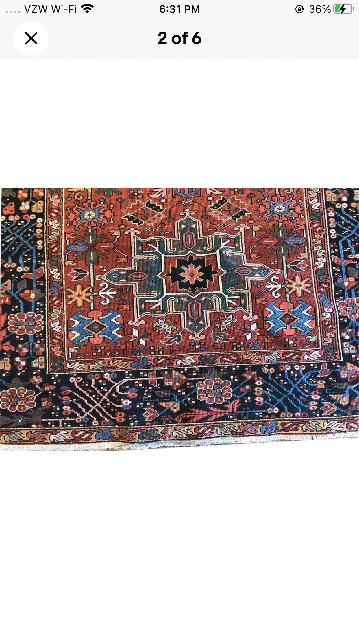 Antique Decorative 5’x6’ Persian Heriz area Rug
