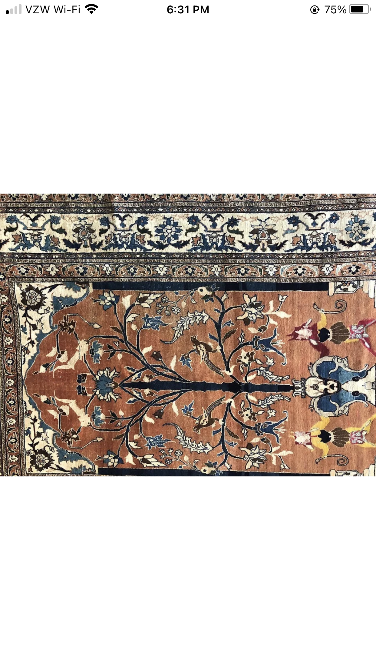 A Collectible 19th Century Persian Haji Jalili Tabriz Rug