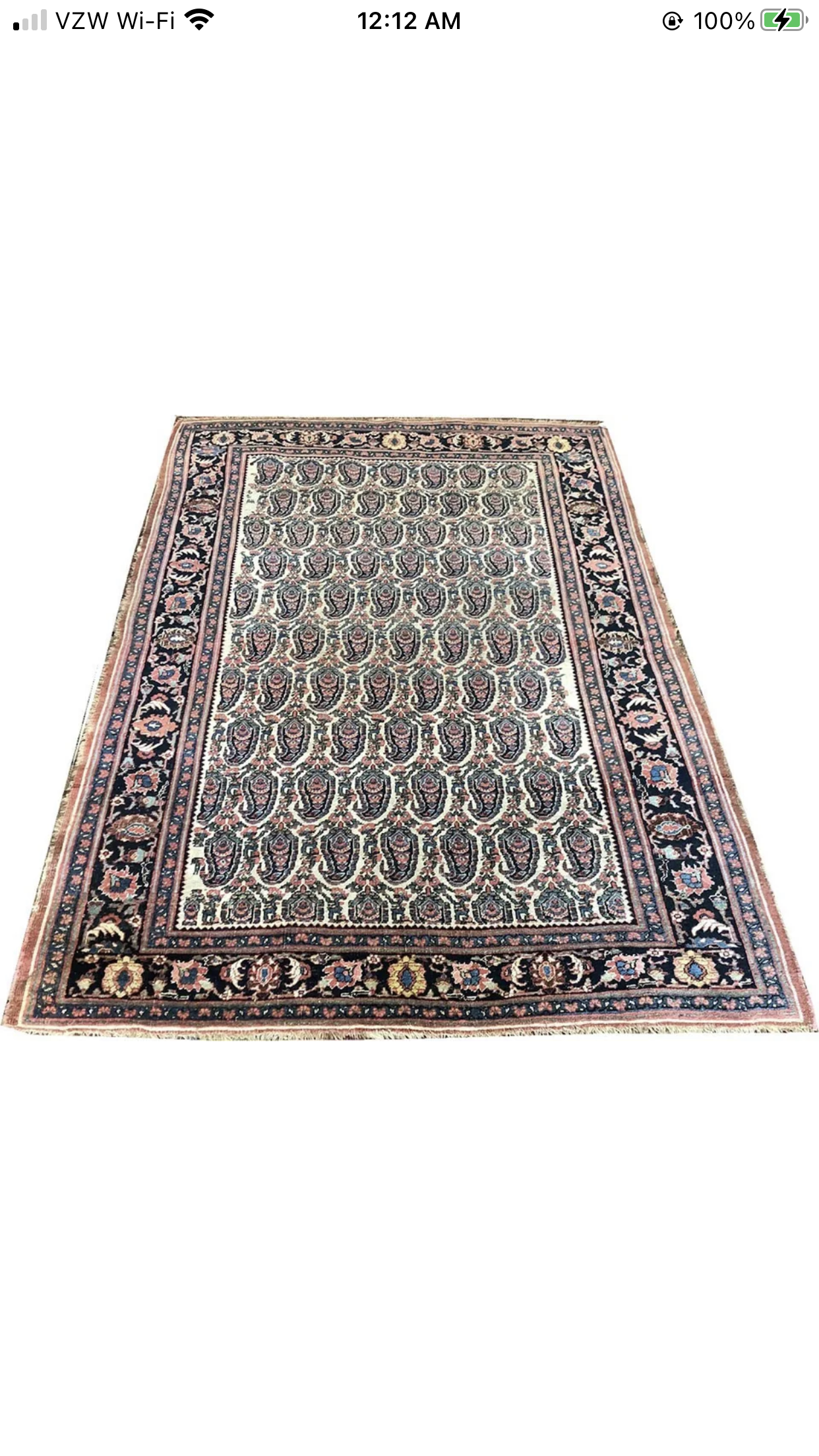 An Antique Decorative Persian paisley Design aKurd Bidjar Rug