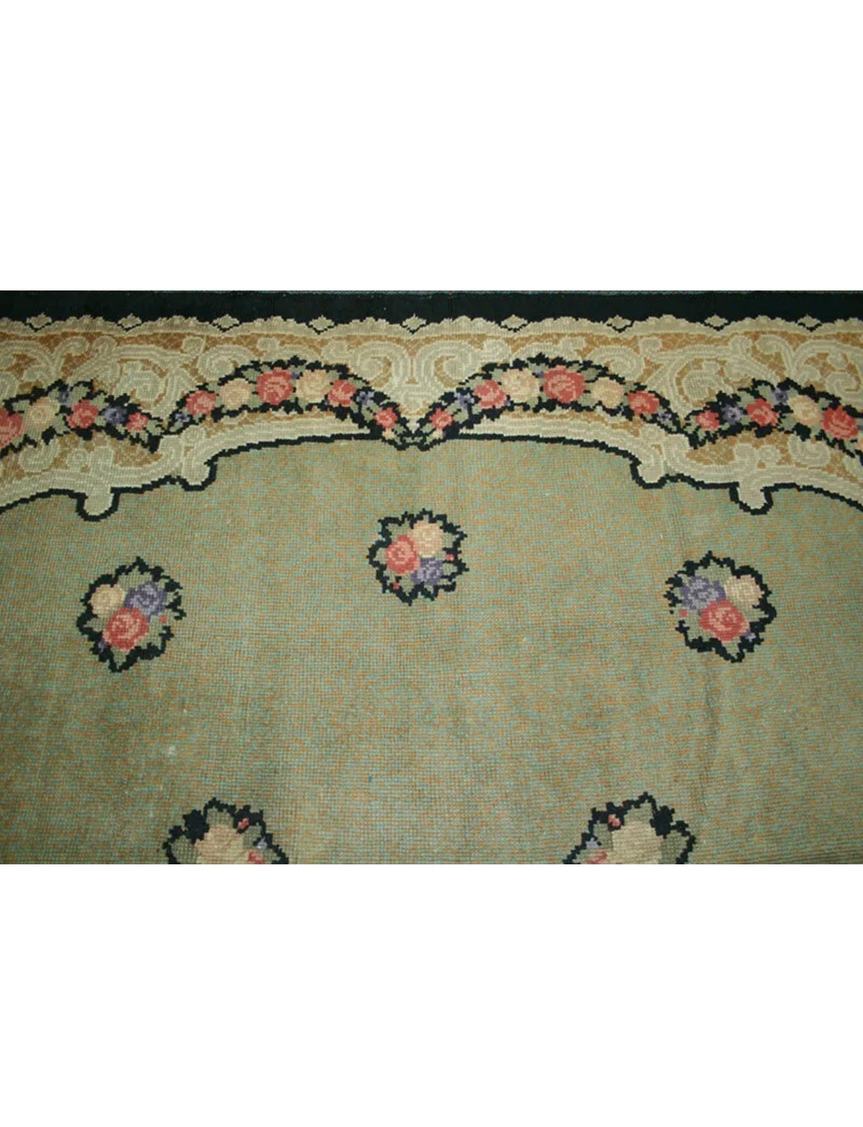 An Antique Decorative Spanish Savanneri Rug