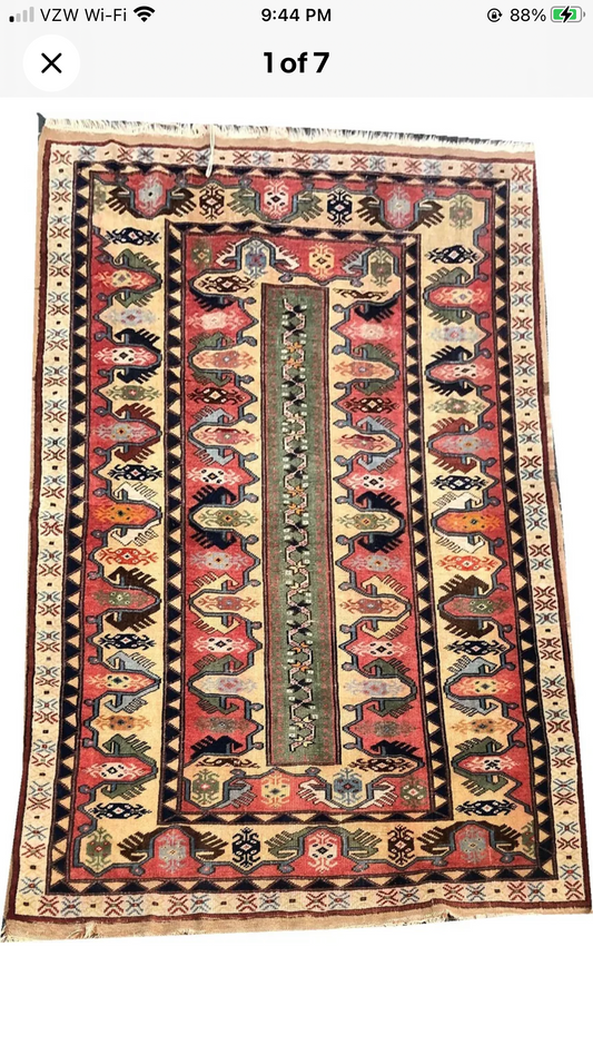 A Vintage Turkish Ladik Area Rug