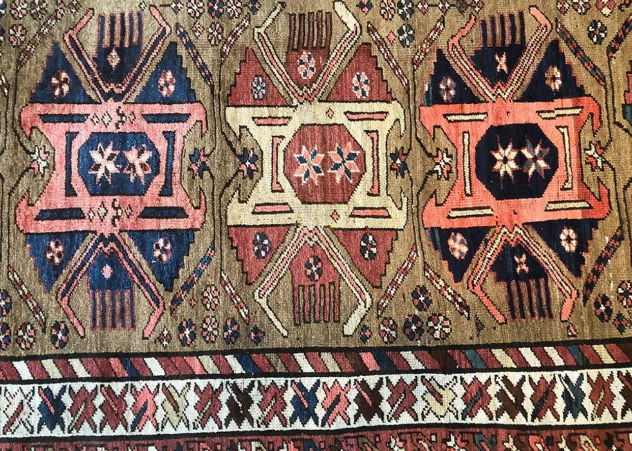 An Antique Caucasian Karabagh Hallway Runner Rug