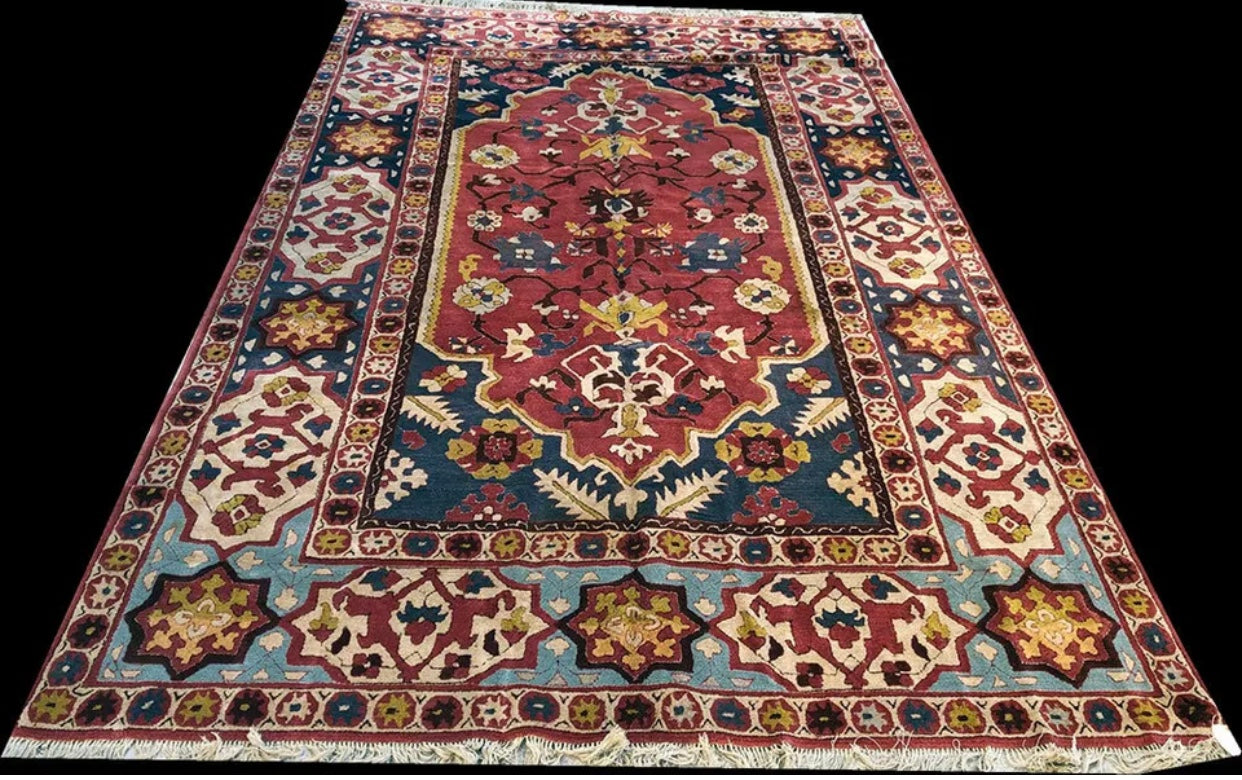 An Vintage Heriz Pattern German Tetex Rug