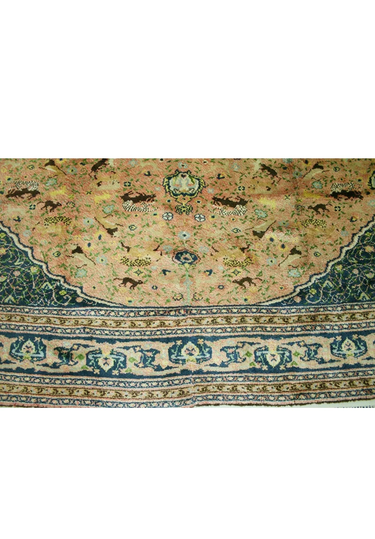 An Antique Unusual 9’x 10’ Samarkand Rug