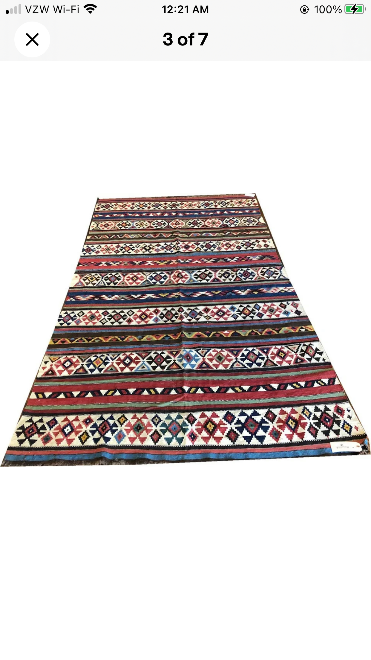 An Antique Caucasian Shirvan Flat Weave Rug