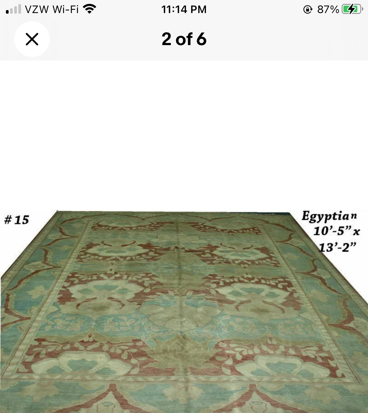 An Inspired Persian Ziegler Mahal Rug on an Egyptian Area Rug