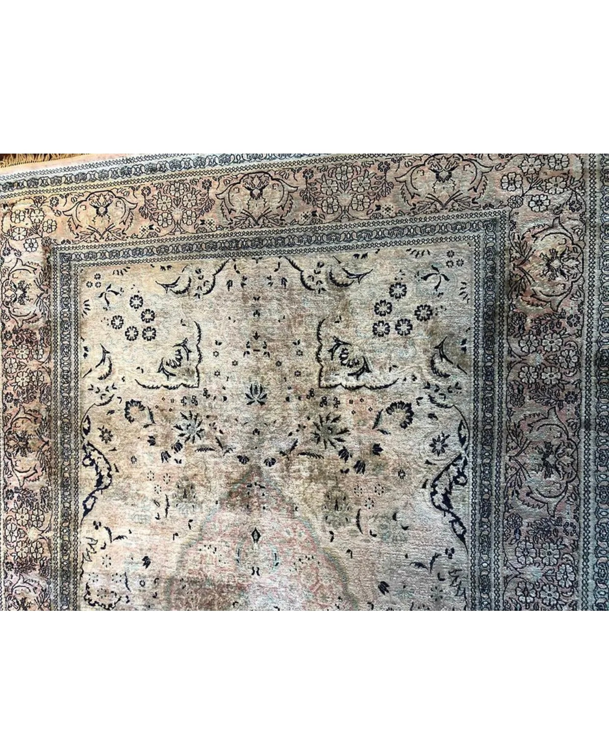 An Antique Silk Chinese rug